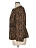 Liz Claiborne 100% Polyester Animal Print Brown Blazer Size 14 - photo 5