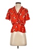 Sienna Sky 100% Polyester Orange Short Sleeve Blouse Size XS - photo 1