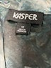 Kasper 100% Polyester Print Teal Long Sleeve Blouse Size 12 - photo 6