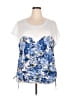 Maeve Floral Blue Short Sleeve T-Shirt Size 3X - photo 1
