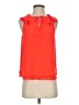 Q&A 100% Polyester Orange Sleeveless Blouse Size S - photo 1