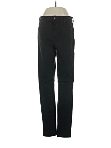 Madewell Tall 9" Mid-Rise Skinny Jeans in ISKO Stay Black&trade; (view 1)
