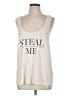 Wildfox Silver Sleeveless T-Shirt Size Lg (3 or L) - photo 1