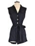 Honey Punch Solid Blue Romper Size S - photo 1