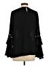 INA 100% Polyester Black Long Sleeve Blouse Size S - photo 2