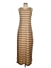Unbranded Stripes Tan Casual Dress Size M - photo 1