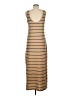 Unbranded Stripes Tan Casual Dress Size M - photo 2