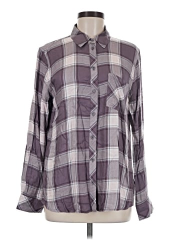 Cosmic Blue Love Long Sleeve Button-Down Shirt (view 1)