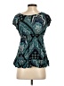 New Directions Teal Short Sleeve Blouse Size S (petite) - photo 2