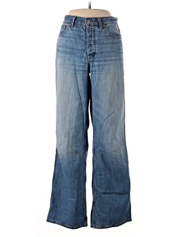 Madewell Low-Slung Baggy Jeans in Fennbrook Wash: Tux Stripe Edition (view 1)