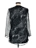 Signature 100% Polyester Silver 3/4 Sleeve Blouse Size M - photo 2