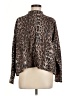 Zara Basic Animal Print Brown Long Sleeve Blouse Size M - photo 1