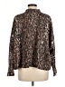 Zara Basic Animal Print Brown Long Sleeve Blouse Size M - photo 2