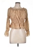 WAYF 100% Polyester Tan Long Sleeve Blouse Size L - photo 1