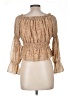 WAYF 100% Polyester Tan Long Sleeve Blouse Size L - photo 2