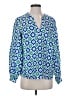 Boden 100% Linen Blue 3/4 Sleeve Blouse Size 4 - photo 1