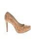 Jessica Simpson Print Tan Heels Size 6 1/2 - photo 1