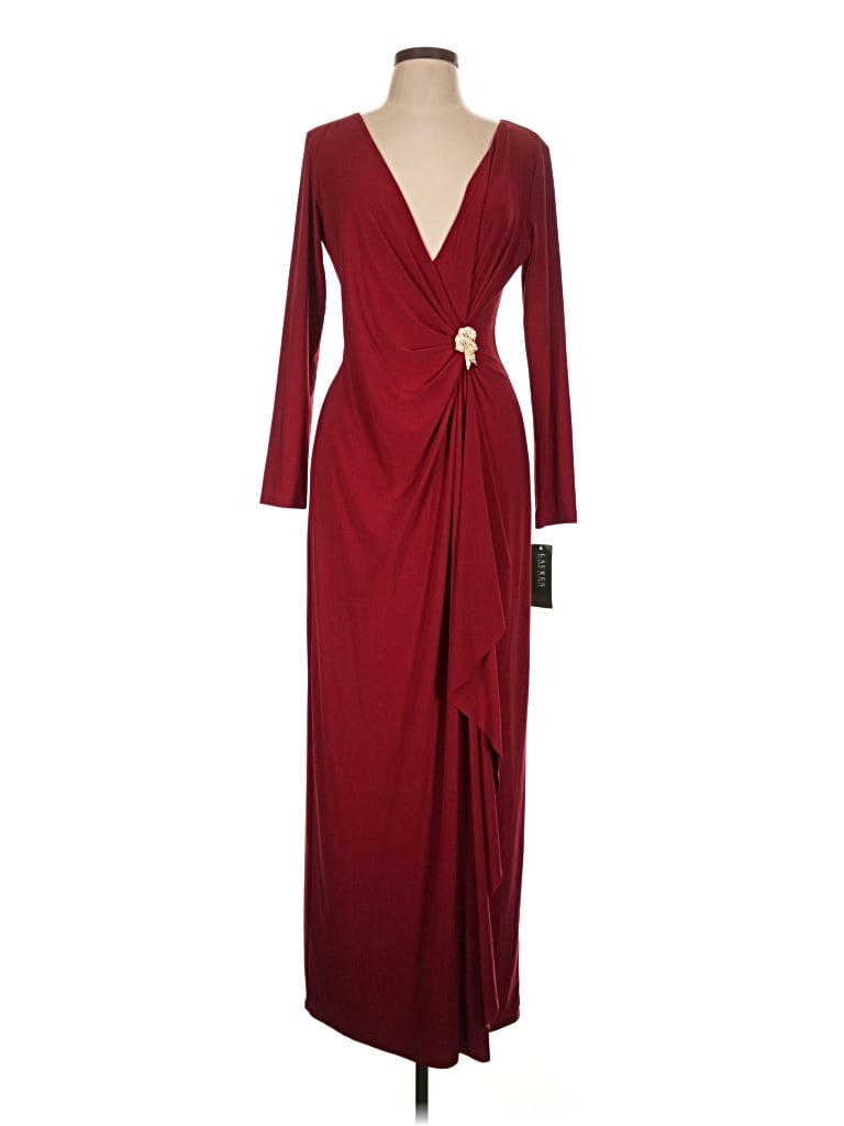 Polo Ralph Lauren Cocktail Dress In Burgundy