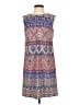 AB Studio Print Blue Red Casual Dress Size 4 - photo 1