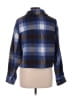 For The Republic 100% Polyester Plaid Blue Jacket Size L - photo 2