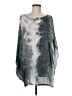 bryn WALKER 100% Viscose Gray Poncho Size M - photo 1