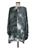 bryn WALKER 100% Viscose Gray Poncho Size M - photo 2