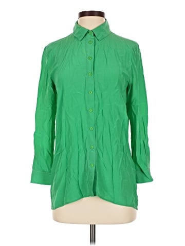 Tibi 3/4 Sleeve Button-Down Shirt (view 1)