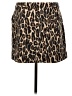 Theory Animal Print Brown Wool Skirt Size 10 - photo 2