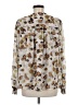 CAbi 100% Polyester Animal Print Ivory Long Sleeve Blouse Size M - photo 2