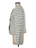 Ann Taylor Factory 100% Polyester Stripes Silver Blazer Size 8 - photo 5