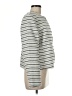 Ann Taylor Factory 100% Polyester Stripes Silver Blazer Size 8 - photo 4