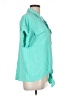 Cato 100% Polyester Teal Short Sleeve Blouse Size L - photo 4