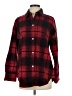 Steve Madden Checkered-gingham Plaid Black Red Long Sleeve Button-Down Shirt Size XS - photo 1