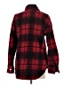 Steve Madden Checkered-gingham Plaid Black Red Long Sleeve Button-Down Shirt Size XS - photo 2