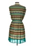 Double Zero 100% Polyester Print Teal Casual Dress Size L - photo 2