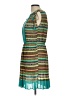 Double Zero 100% Polyester Print Teal Casual Dress Size L - photo 5