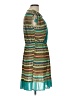 Double Zero 100% Polyester Print Teal Casual Dress Size L - photo 4