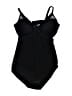 DKNY Solid Black One Piece Swimsuit Size XL - photo 1