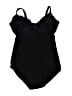 DKNY Solid Black One Piece Swimsuit Size XL - photo 2