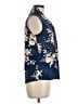 Harve Benard Floral Blue Sleeveless Button-Down Shirt Size M - photo 4