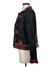Icelandic Design Floral Black Wool Coat Size S - photo 5