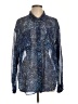 Rebecca Minkoff 100% Polyester Stars Blue Long Sleeve Blouse Size L - photo 1