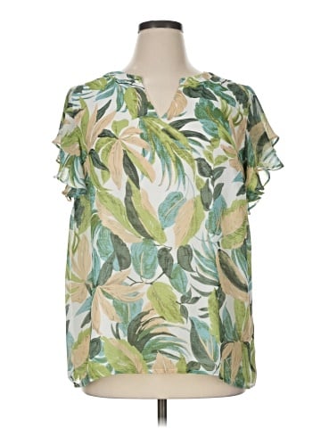 Skies Are Blue Short Sleeve Blouse (view 1)