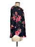 Collective Concepts 100% Polyester Floral Black 3/4 Sleeve Blouse Size M - photo 4