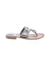Jack Rogers 100% Leather Silver Sandals Size 7 1/2 - photo 1