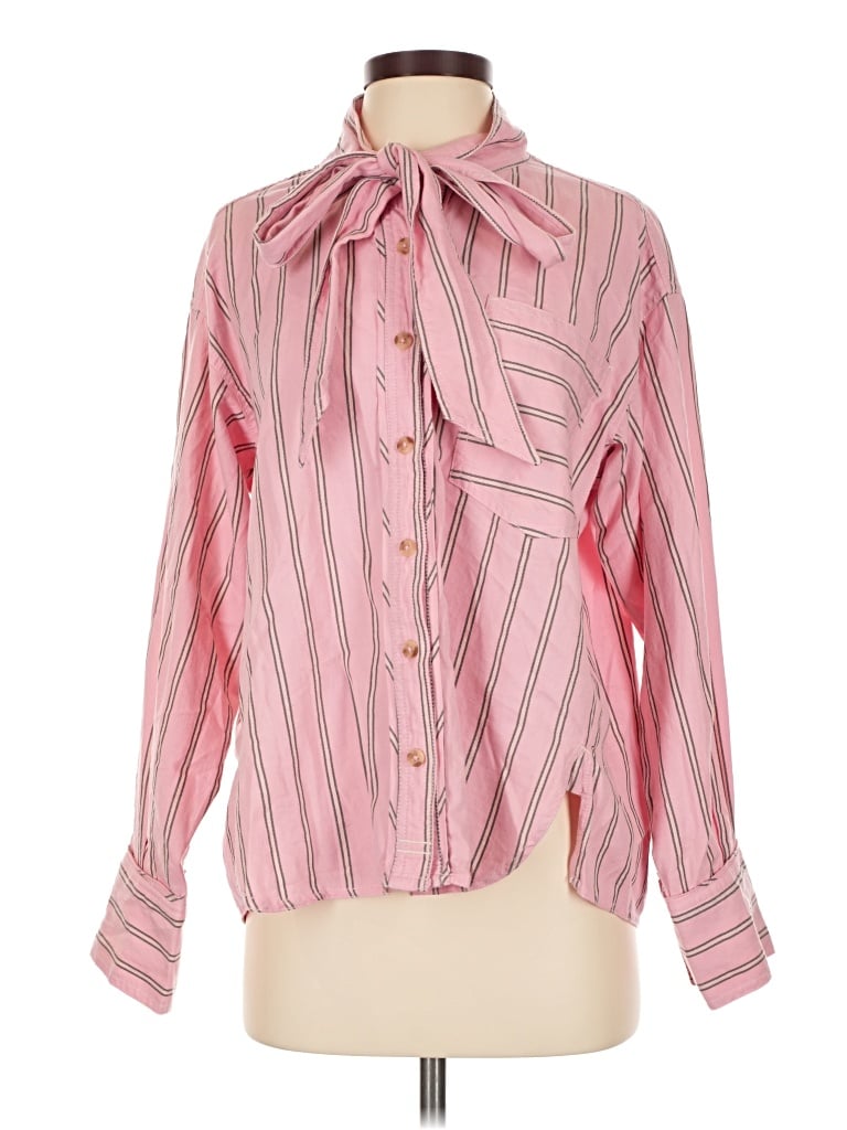 Pre-owned We The Free Long Sleeve Blouse In Pink