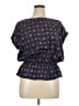 MICHAEL Michael Kors 100% Polyester Purple Short Sleeve Blouse Size XL - photo 1