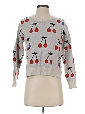 Madewell Cherry Jacquard Pullover Sweater (view 1)