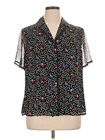 Jones New York Short Sleeve Silk Top (view 1)