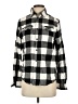 George Checkered-gingham Black Long Sleeve Button-Down Shirt Size S - photo 1